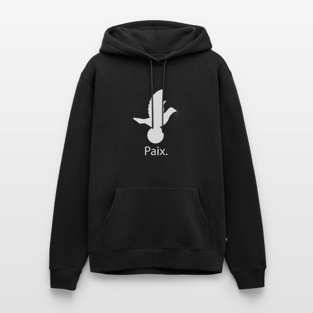 Sweat-shirt à capuche Premium pour hommes Paix blanc - Lusoquot - noir
