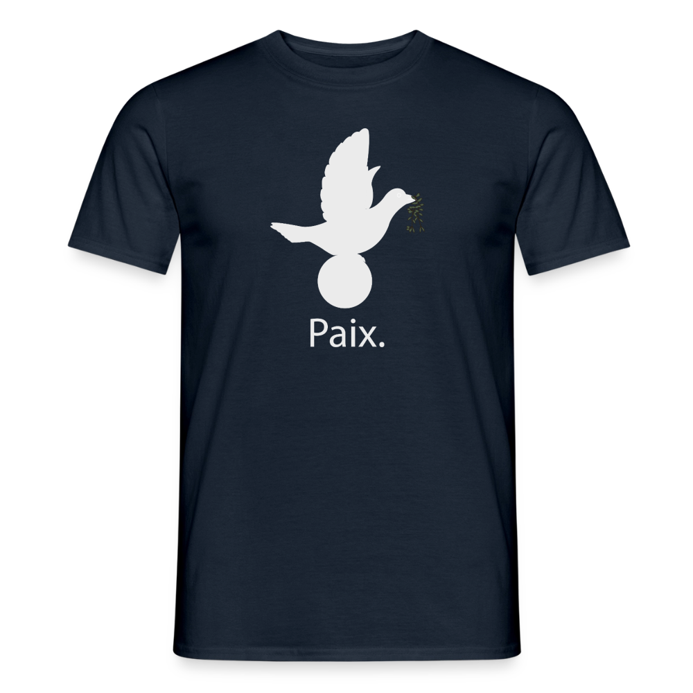 T-shirt Homme Paix blanc - Lusoquot - marine