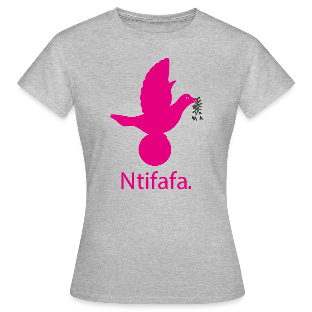 T-shirt Femme_ntifafa_rose - gris chiné