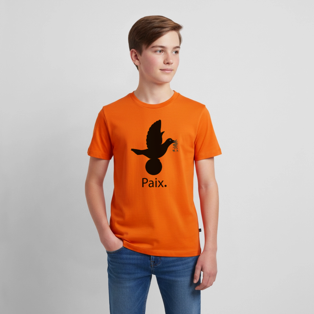 T-shirt Premium Ado Paix noir - Lusoquot - orange 