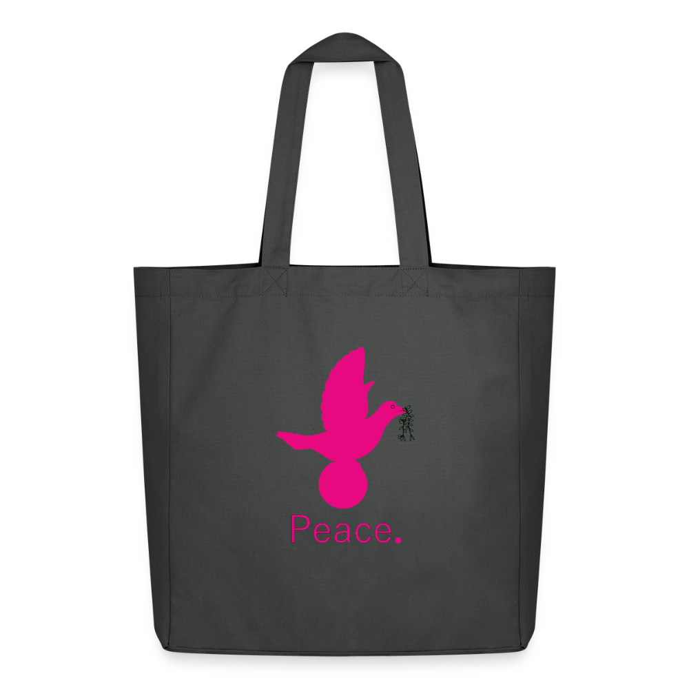 Tote bag Stanley/Stella Midweight recyclé Coeur Peace rose - Lusoquot - charbon