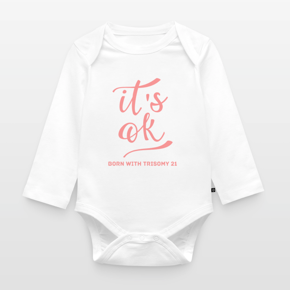 Body Bébé bio manches longues_peacerose - blanc