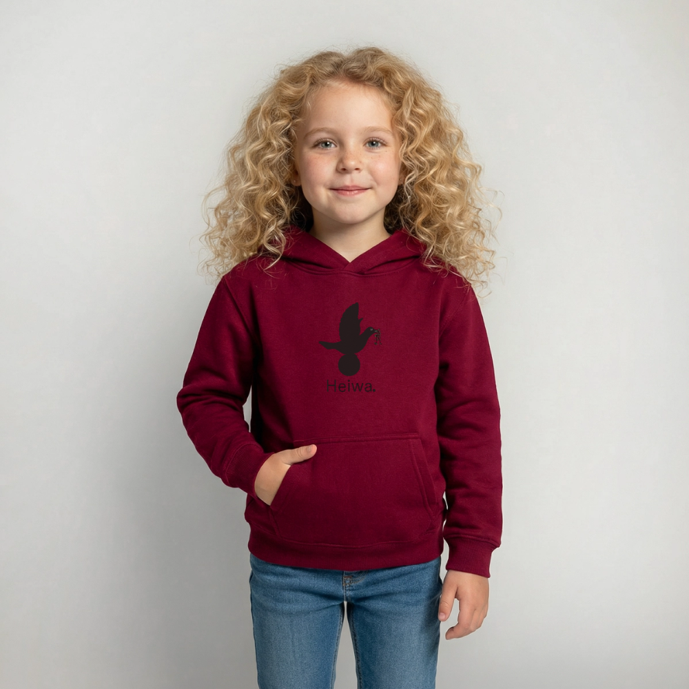 Sweat à capuche Enfant Heiwa noir - Lusoquot - bordeaux