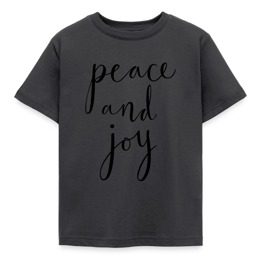 T-shirt Enfant_peaceandjoy_peace_noir - charbon