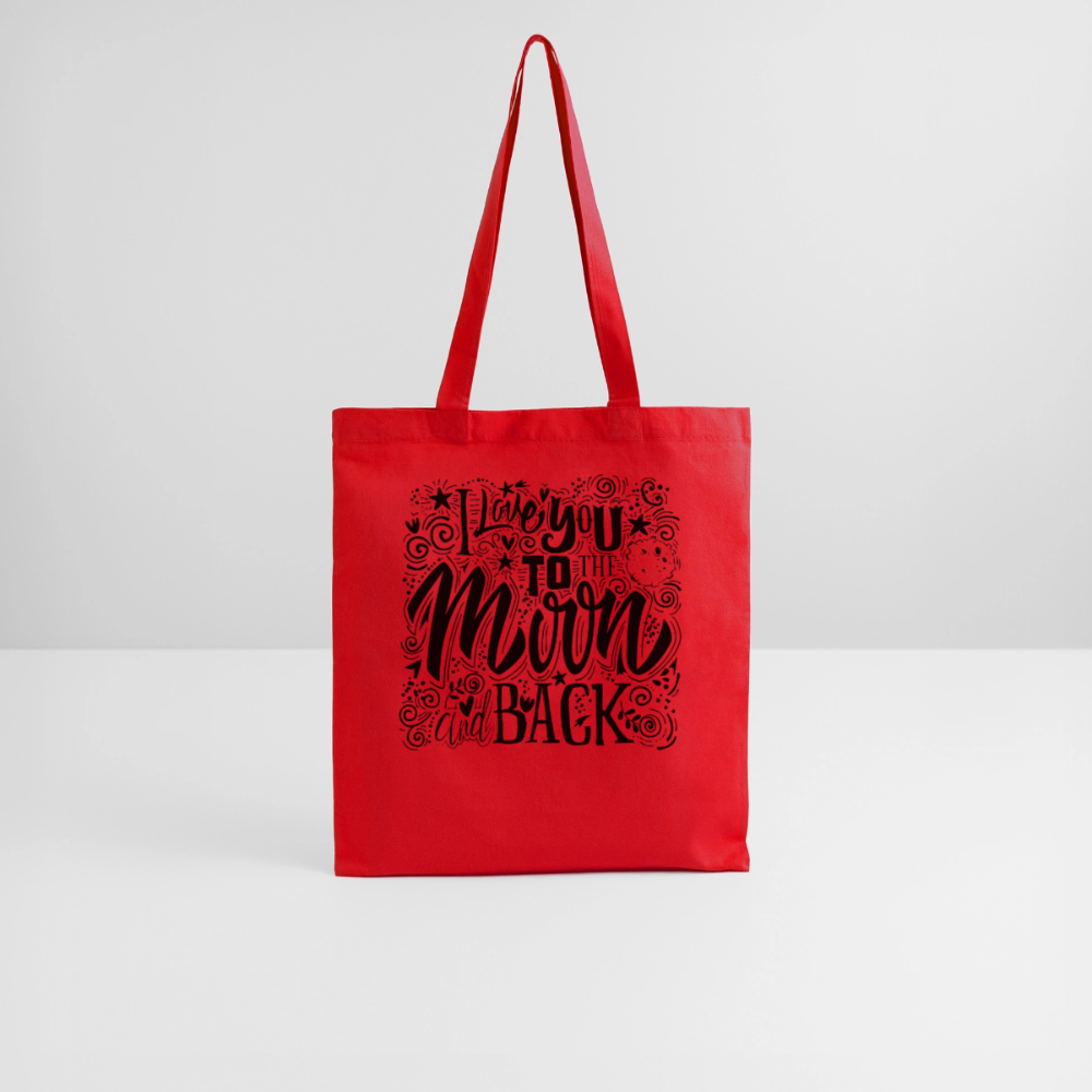 Tote Bag_peacenoir_iloveutomoonandback - rouge