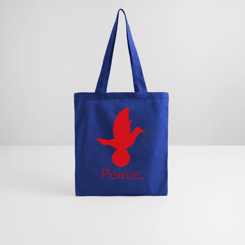 Tote Bag_peacerouge - bleu royal