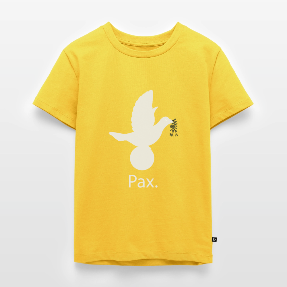 T-shirt Premium Enfant Pax blanc - Lusoquot - jaune soleil