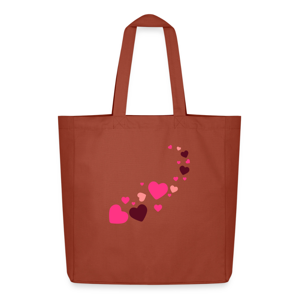 Tote bag Stanley/Stella Midweight recyclé Coeur Peace rose - Lusoquot - terracotta