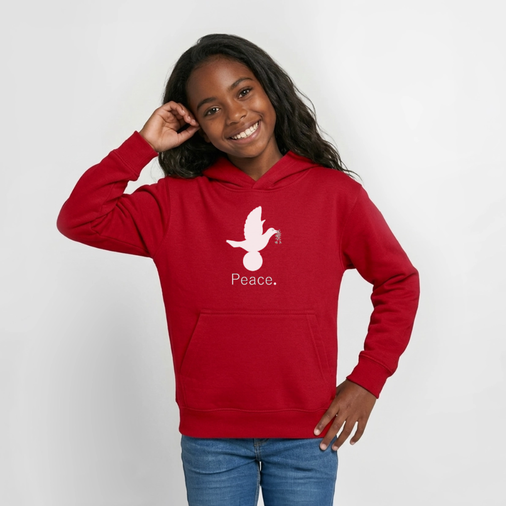 Sweat à capuche Ado_peaceblanc - rouge