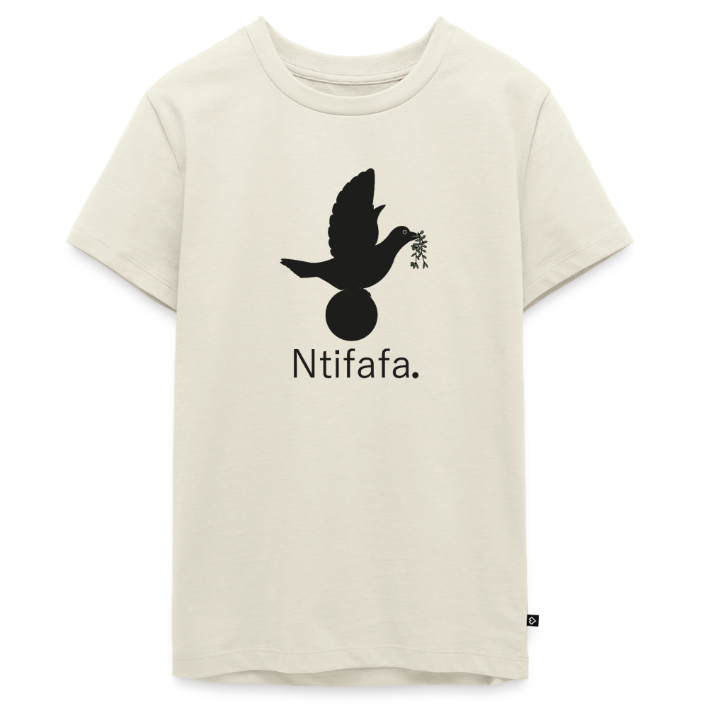 T-shirt Premium Ado Ntifafa noir - Lusoquot - blanc cassé