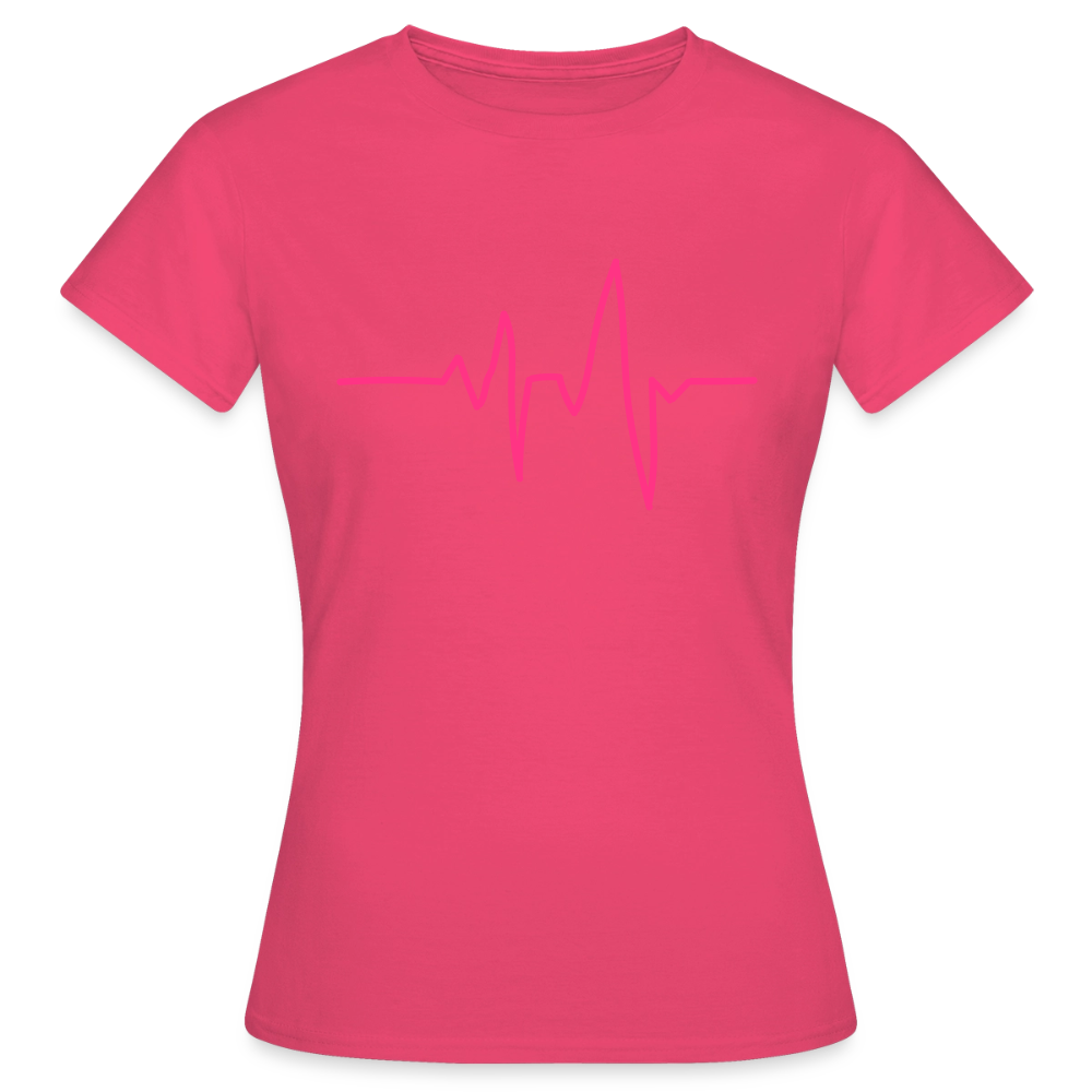 T-shirt Femme_peace_rose_coeur - rose azalée