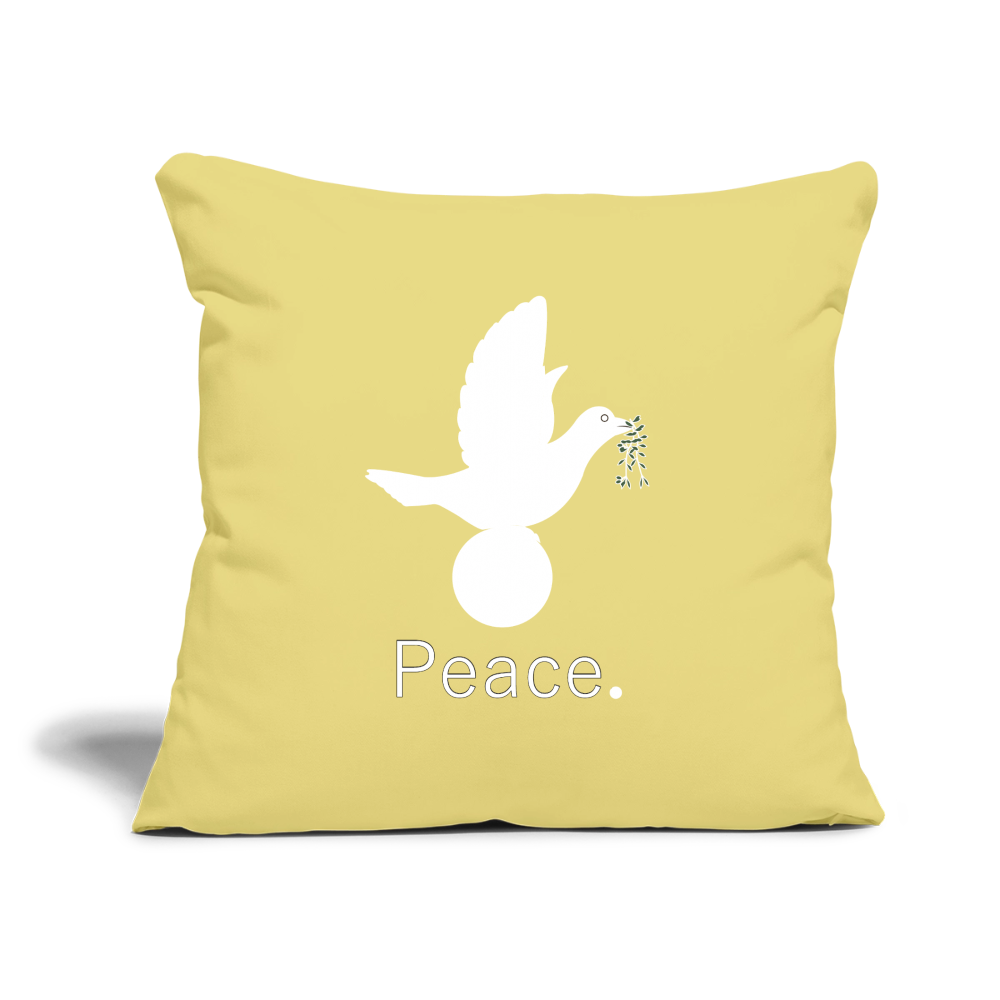 Coussin et housse de 45 x 45 cm - jaune délavé