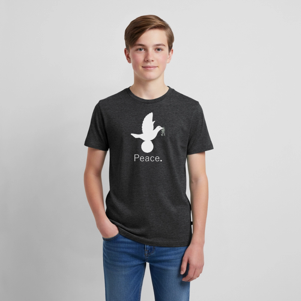 T-shirt Premium Ado Peace blanc Lusoquot - anthracite chiné