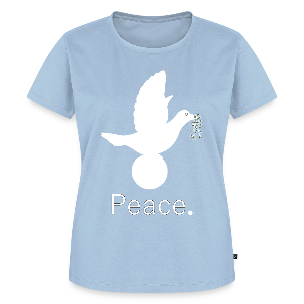 T-shirt Premium Femme_peaceblanc - bleu clair