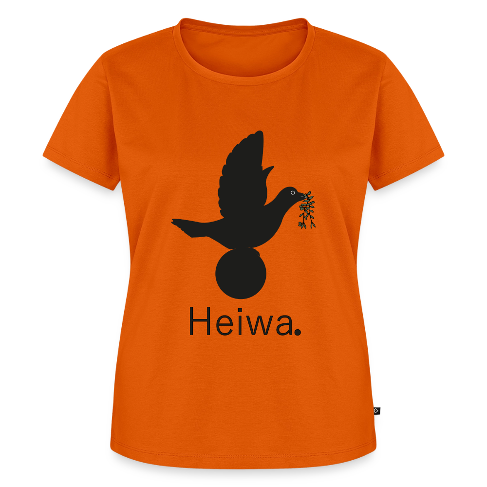 T-shirt Premium Femme Heiwa noir - Lusoquot - orange 