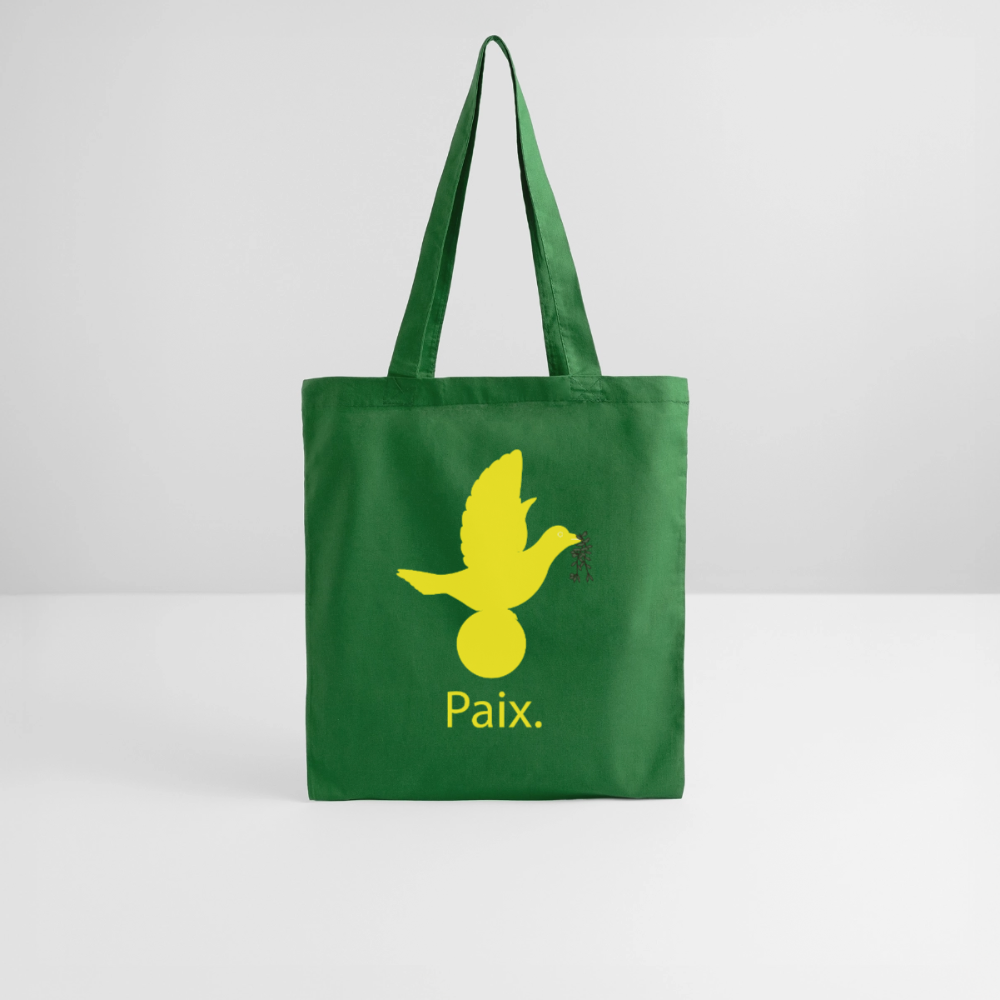 Tote Bag Paix jaune - Lusoquot - vert sapin