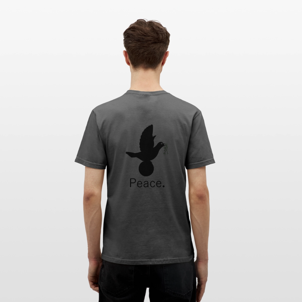 Men's T-Shirt_peace_noir - charcoal grey