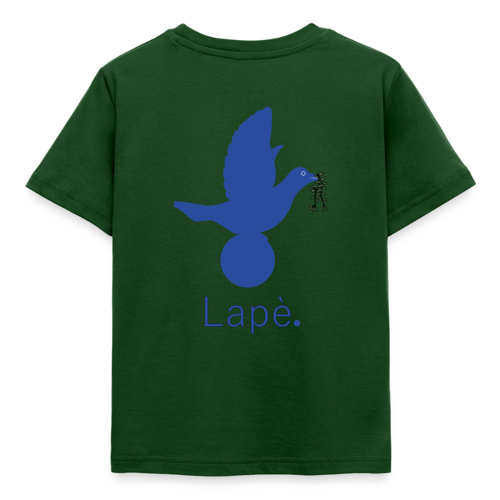 T-shirt Enfant anniversaire Lapè bleu - Lusoquot - vert forêt