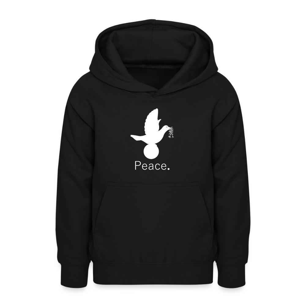 Sweat à capuche Ado_peaceblanc - noir