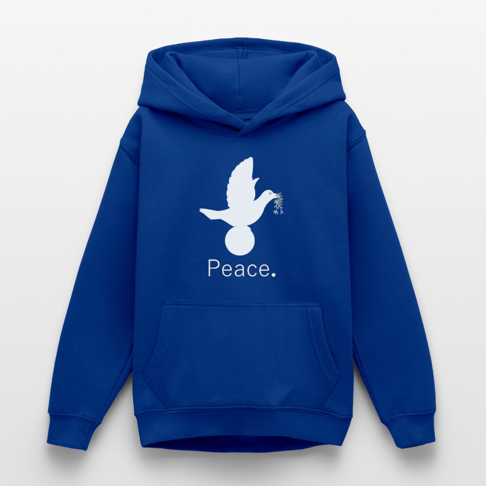 Sweat à capuche Ado_peaceblanc - bleu royal