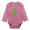 Body Bébé bio manches longues_peacegreen_coeur - mauve
