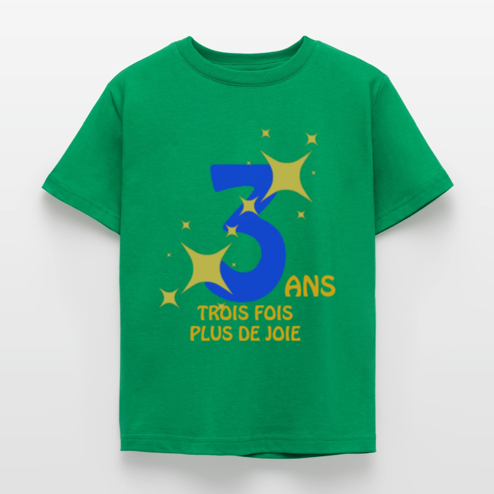 T-shirt Enfant anniversaire Lapè bleu - Lusoquot - vert