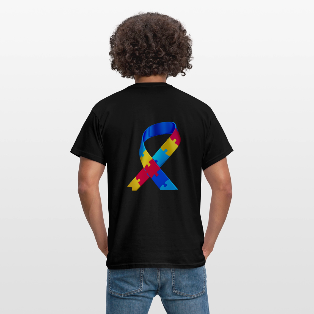 T-shirt Homme -journeemondiale trisomie 21 mars- Peace jaune - noir