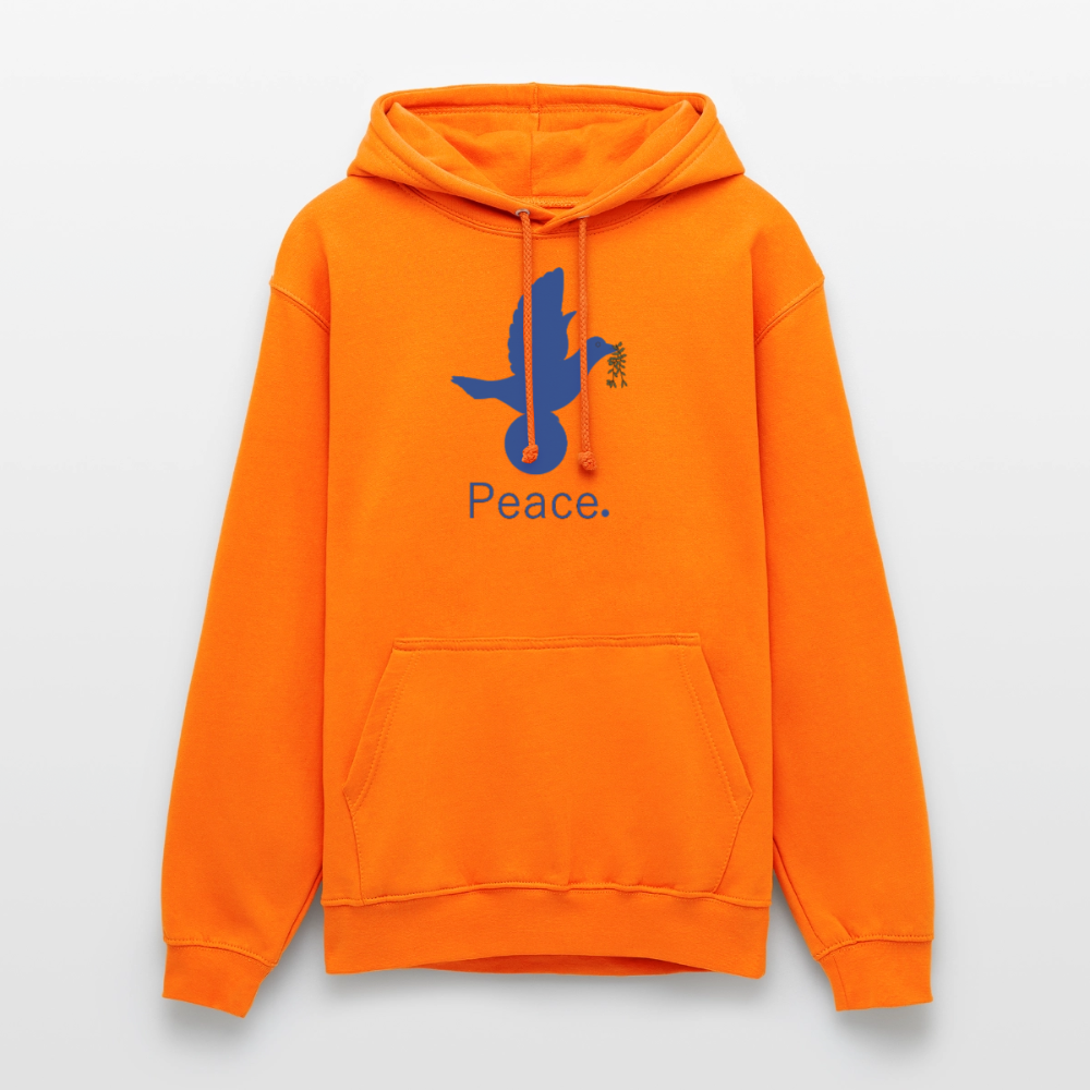 Sweat-shirt à capuche unisexe Peace bleu - orange