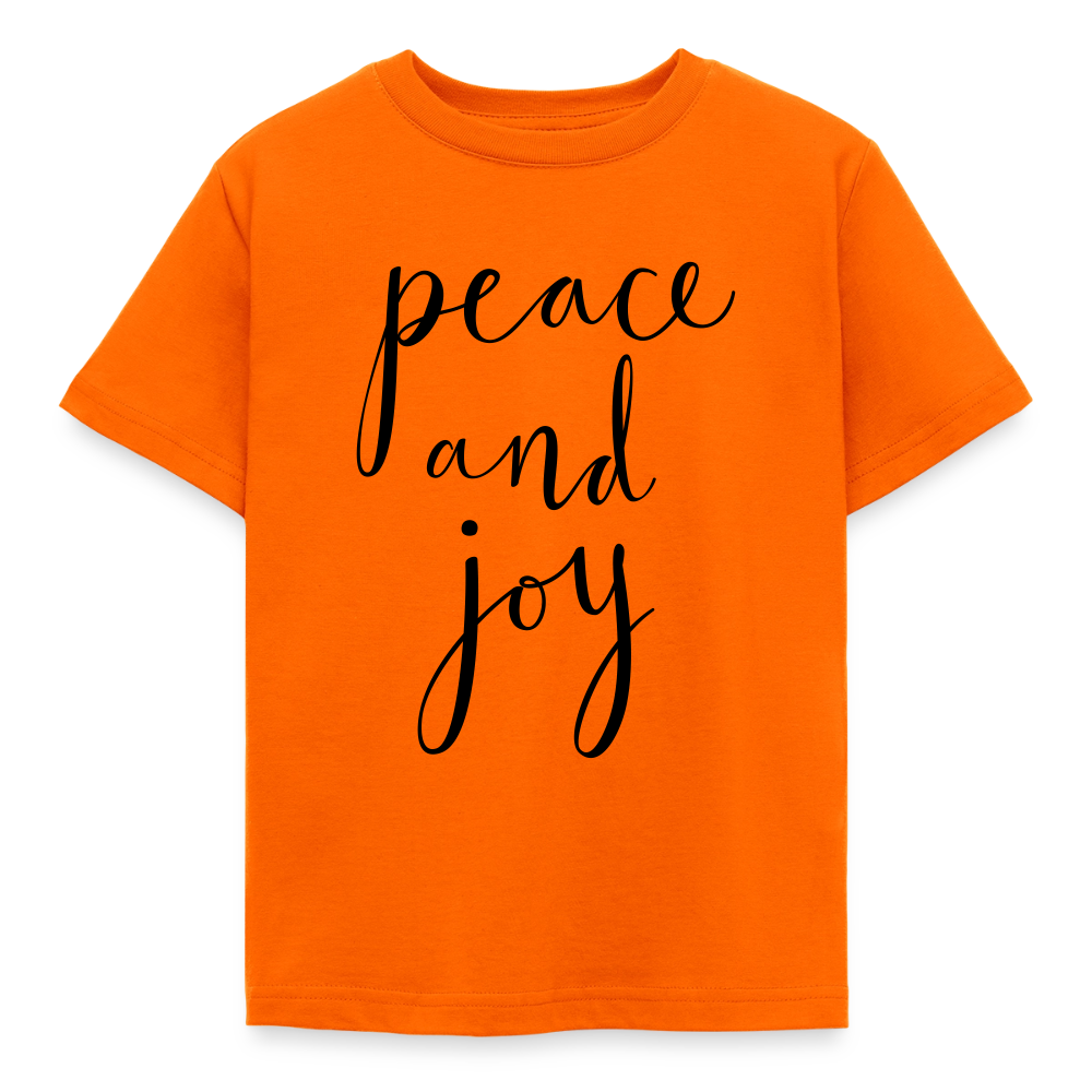 T-shirt Enfant_peaceandjoy_peace_noir - orange