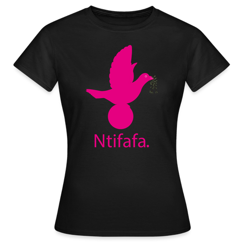 T-shirt Femme_ntifafa_rose - noir