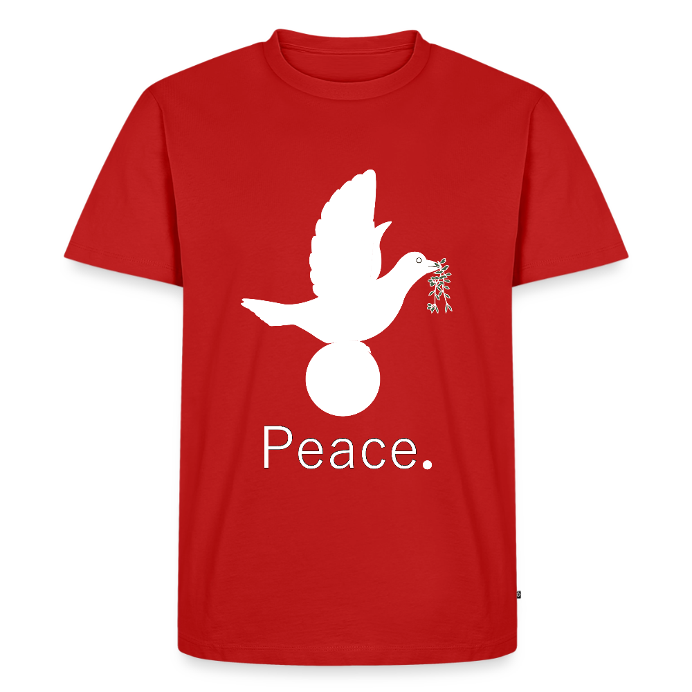 T-shirt Premium Homme_peaceblanc - rouge