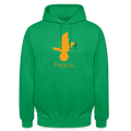 Sweat-shirt à capuche unisexe Peace. orange Lusoquot - vert
