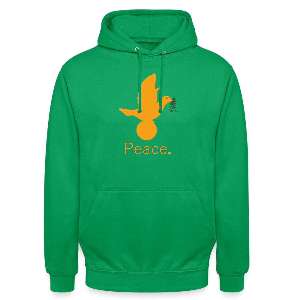 Sweat-shirt à capuche unisexe Peace. orange Lusoquot - vert