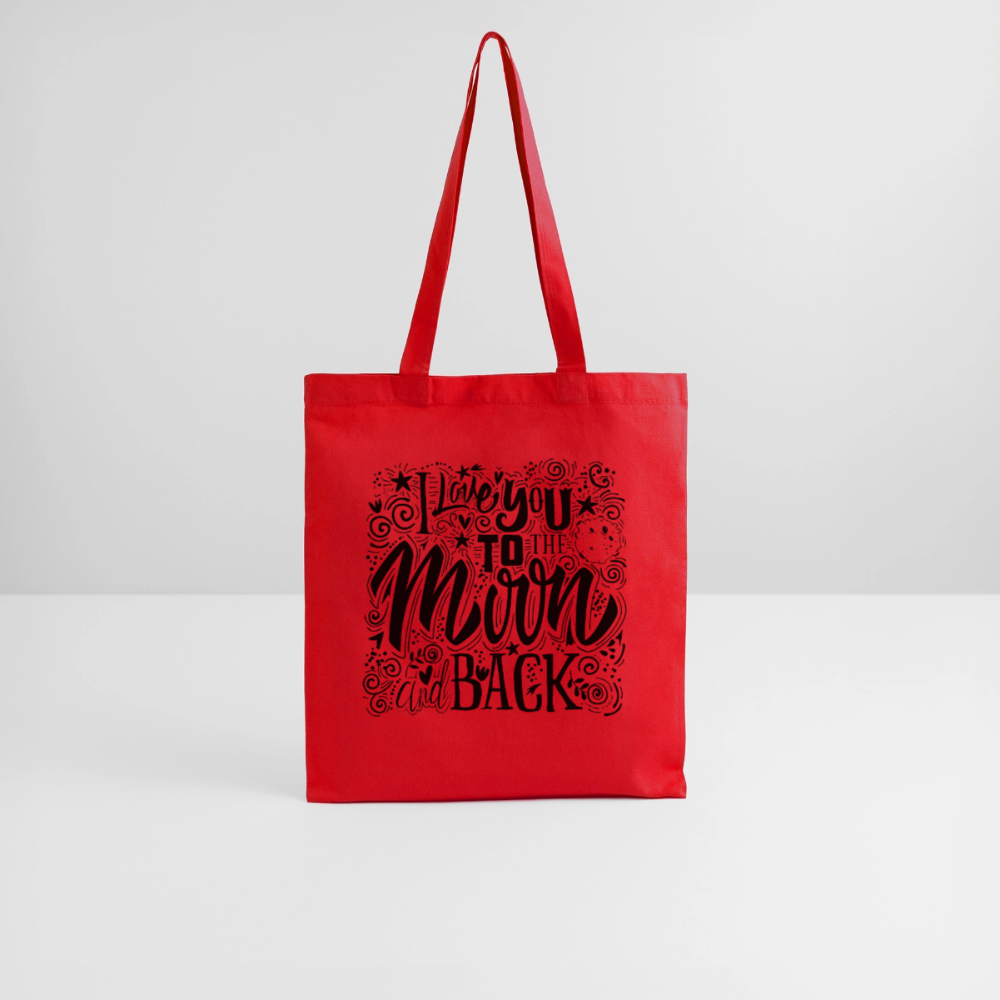 Tote Bag  I love you to moon and back Shaanti noir - Lusoquot - rouge