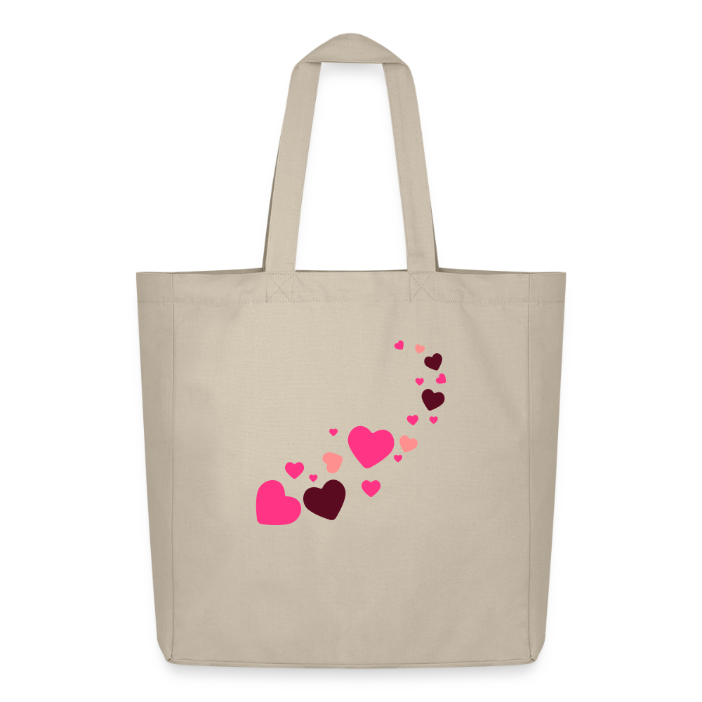 Tote bag Stanley/Stella Midweight recyclé Coeur Peace rose - Lusoquot - beige crème