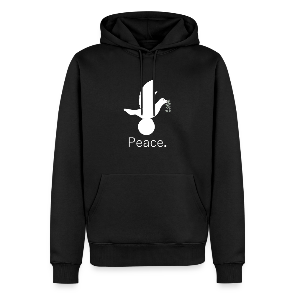 Sweat-shirt à capuche Premium pour hommes peace blanc - Lusoquot - noir