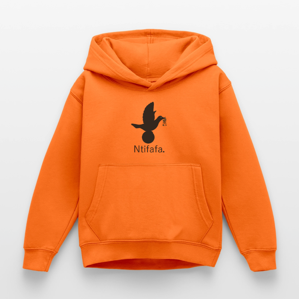 Sweat à capuche Enfant Ntifafa noir - Lusoquot - orange