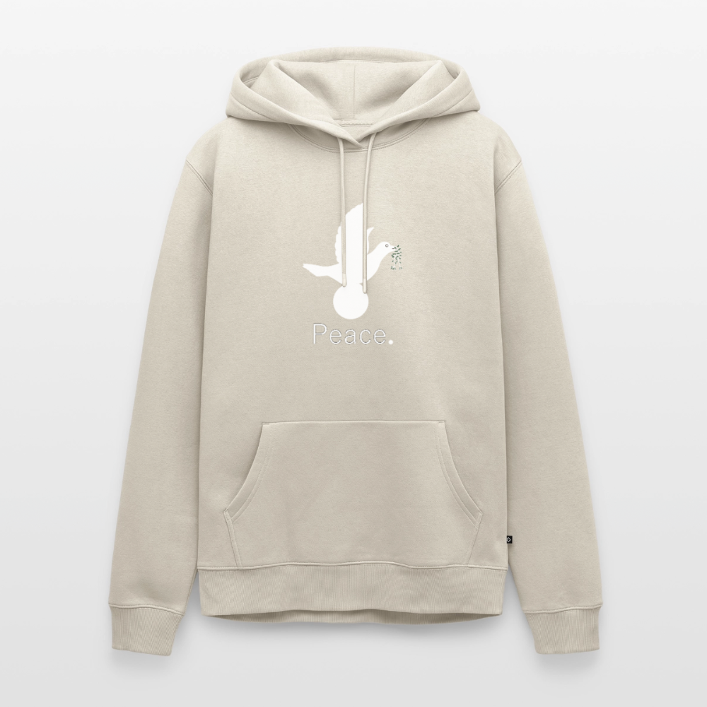Sweat-shirt à capuche Premium pour hommes peace blanc - Lusoquot - beige