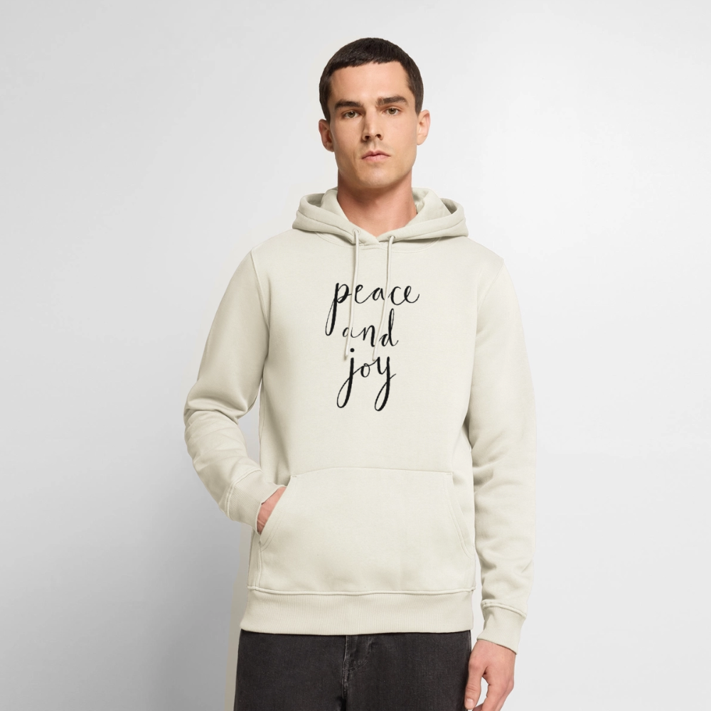 Sweat-shirt à capuche Premium pour hommes Peace and joy Peace noir - Lusoquot - blanc cassé