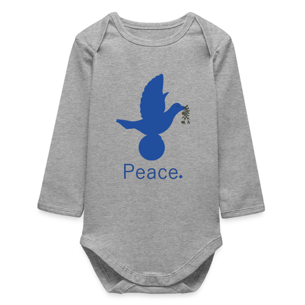 Body bébé manches longues biologique - gris chiné