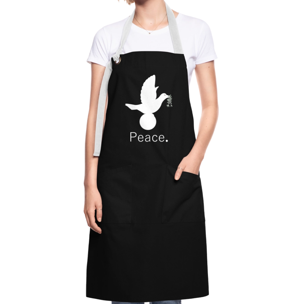 Tablier contrasté_peaceblanc - noir/blanc