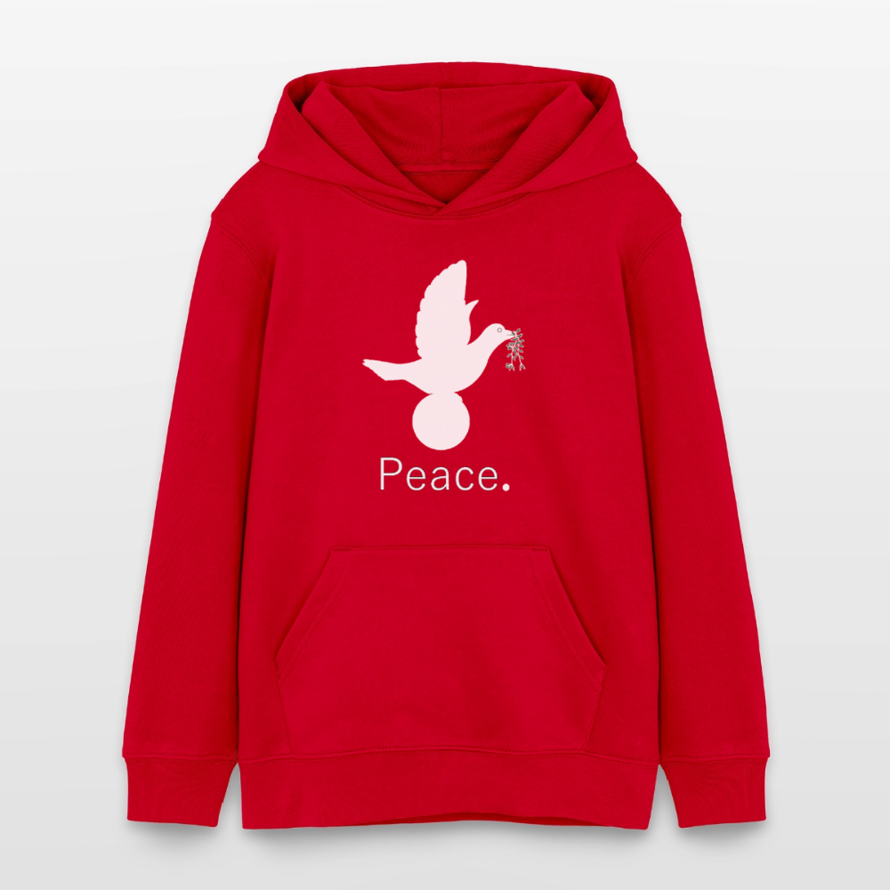 Sweat à capuche bio Mini Cruiser Stanley/Stella Ado_peaceblanc - rouge