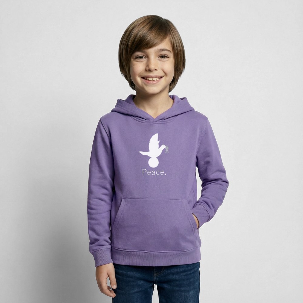 Sweat à capuche Enfant_peaceblanc - lavande