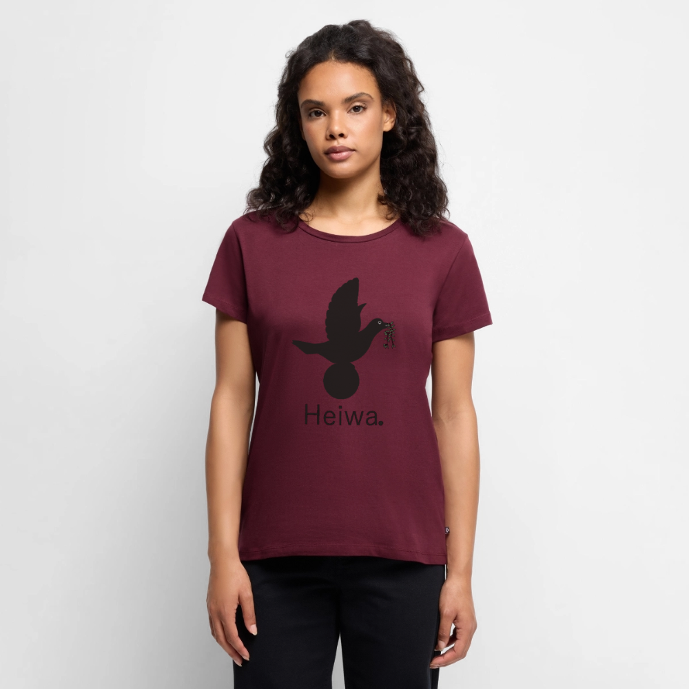 T-shirt Premium Femme Heiwa noir - Lusoquot - bourgogne