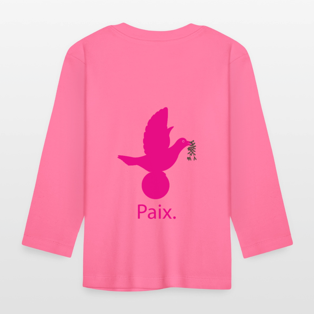 T-shirt manches longues Bébé anniversaire 1an - Lusoquot - rose azalée