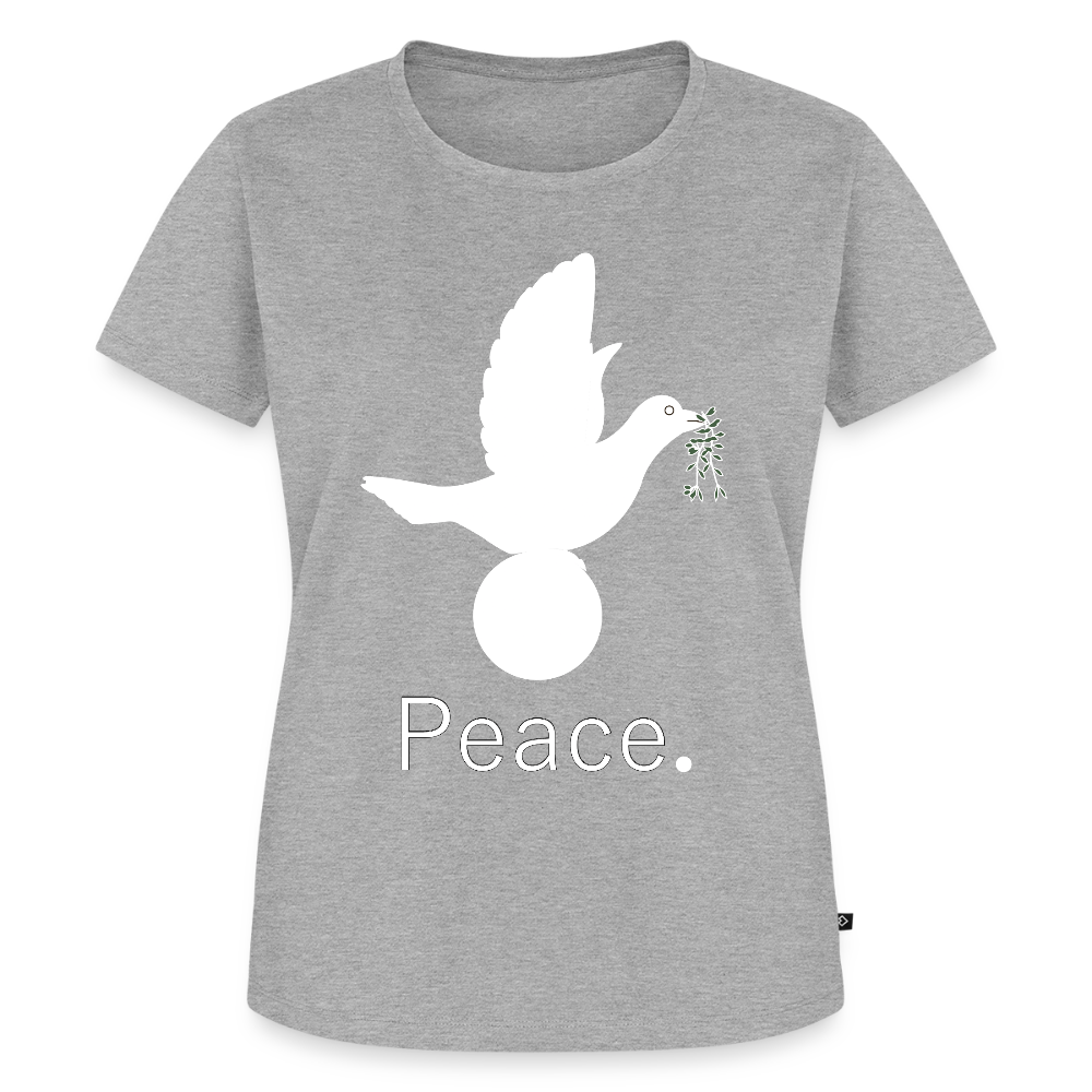 T-shirt Premium Femme_peaceblanc - gris chiné