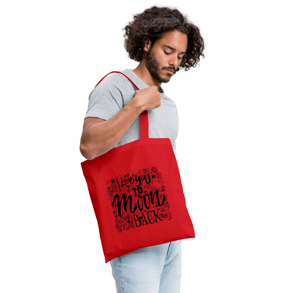 Tote Bag  I love you to moon and back Shaanti noir - Lusoquot - rouge