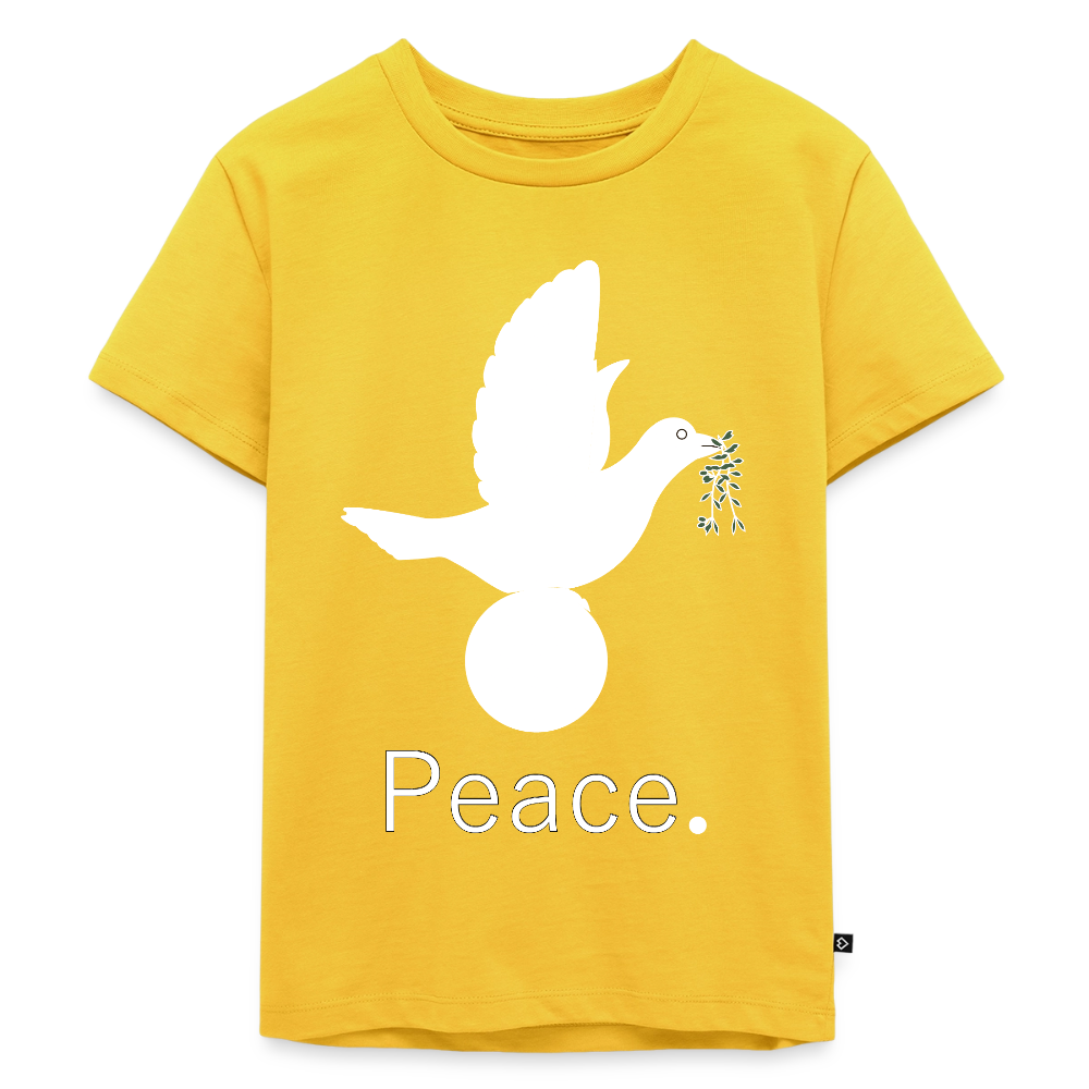 T-shirt Premium Enfant_peaceblanc - jaune soleil