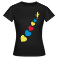 T-shirt Femme trisomie 21 Paix jaune - Lusoquot - noir