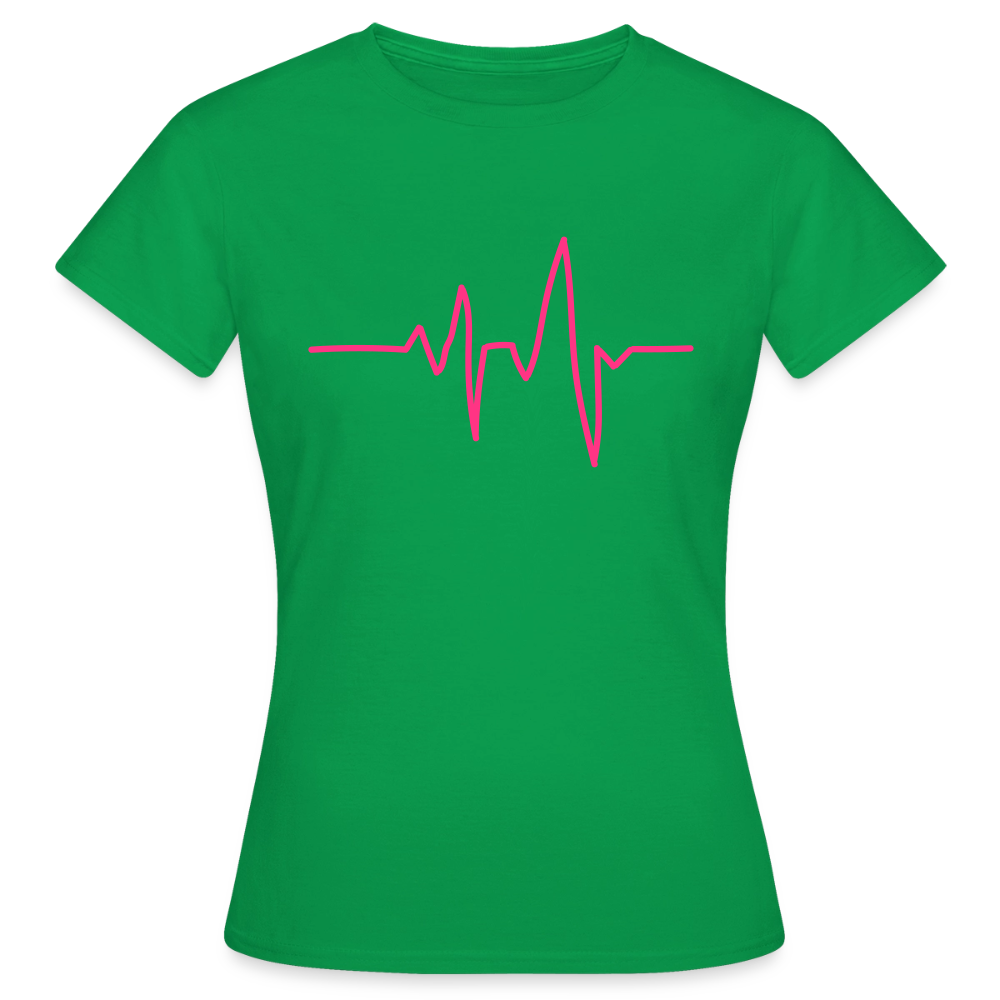 T-shirt Femme_peace_rose_coeur - vert